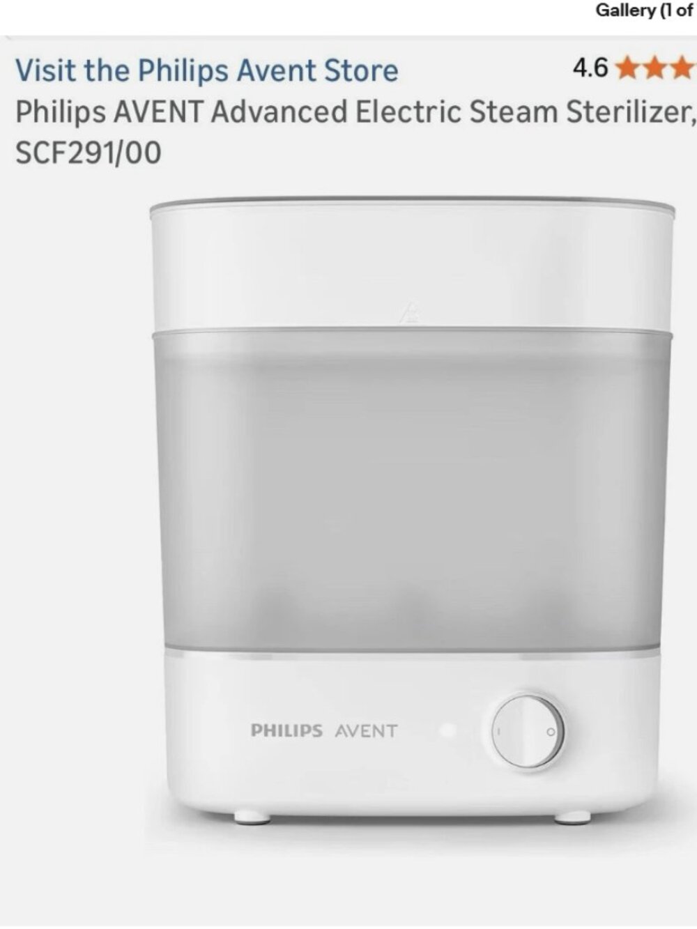 Philips Avent Sterilizer Dryer White SCF293 New-Open Box Baby Bottle Sanitizer